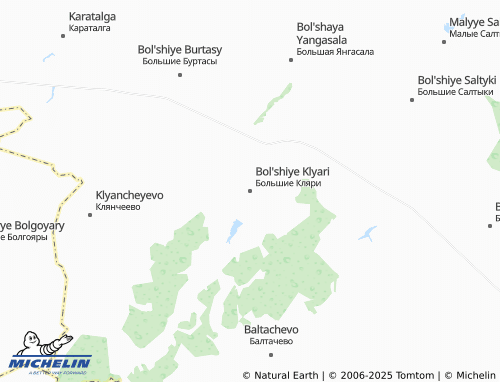 MICHELIN Bol'shiye Klyari map - ViaMichelin