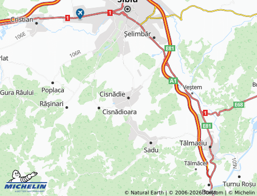 Mapa MICHELIN Cisnădie - ViaMichelin