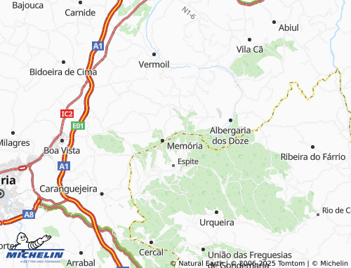 MICHELIN Couções map - ViaMichelin
