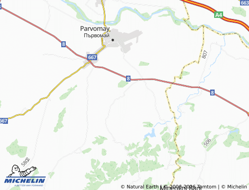 Mapa MICHELIN Pravoslaven - ViaMichelin