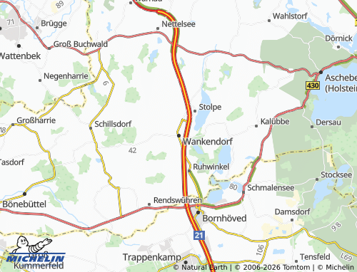 Kaart MICHELIN Wankendorf - ViaMichelin