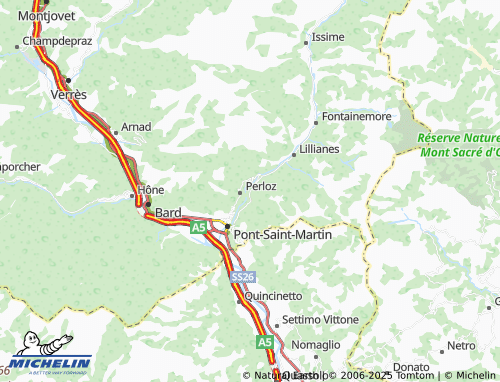 Mapa MICHELIN Tour d'Héréraz - ViaMichelin