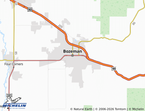 Carte MICHELIN Bozeman - ViaMichelin