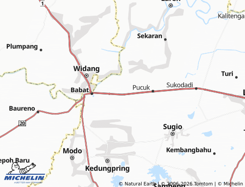 MICHELIN Gembong map - ViaMichelin