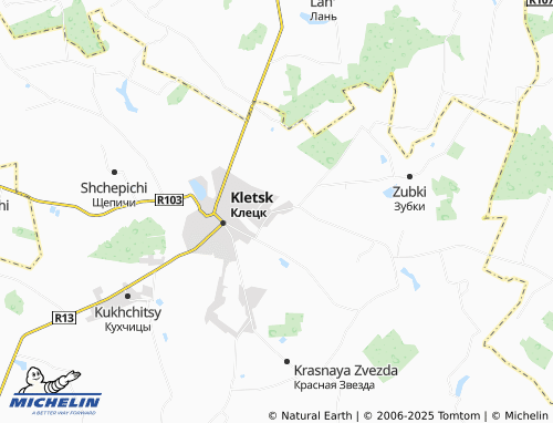 MICHELIN Pankratovichi map - ViaMichelin