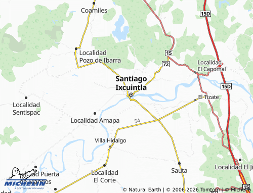 MICHELIN Santiago Ixcuintla Centro map - ViaMichelin