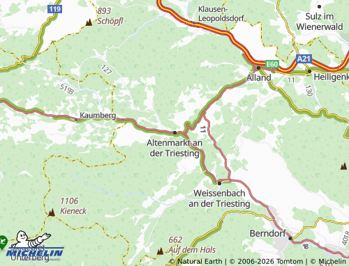 MICHELIN Altenmarkt an der Triesting map - ViaMichelin