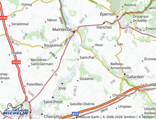 MICHELIN Saint-Piat map - ViaMichelin