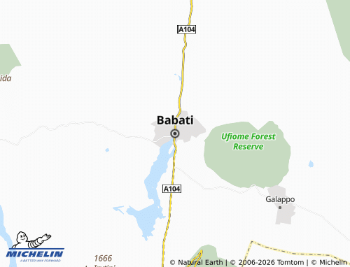 MICHELIN-Landkarte Babati - ViaMichelin