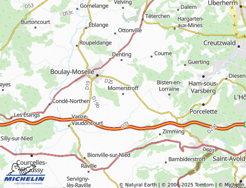 Kaart MICHELIN Momerstroff - ViaMichelin