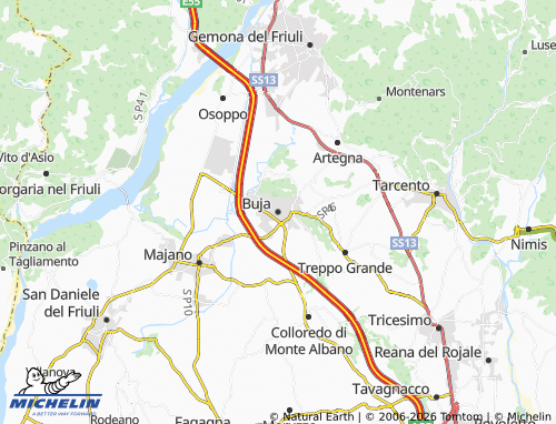 Mapa MICHELIN Buja - ViaMichelin