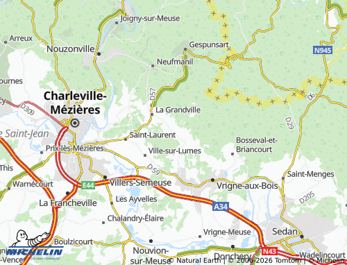 Carte MICHELIN Gernelle - ViaMichelin