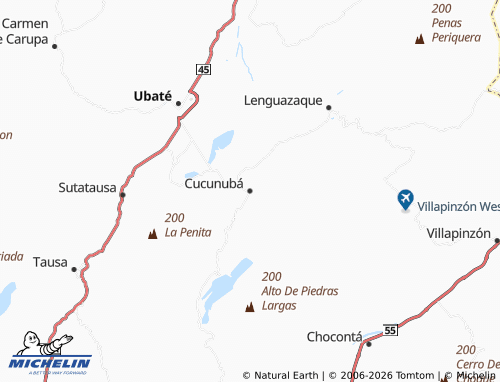Mappa MICHELIN Cucunubá - ViaMichelin