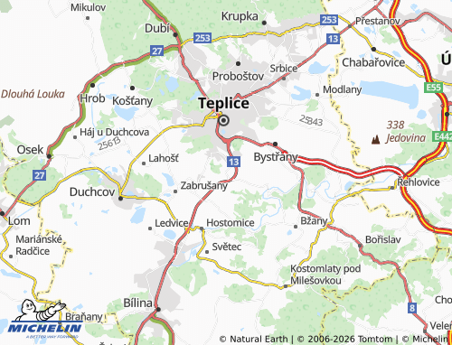 MICHELIN Kladruby map - ViaMichelin