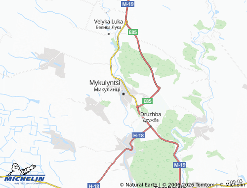 Mapa MICHELIN Mykulyntsi - ViaMichelin