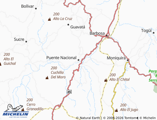 Mapa MICHELIN Puente Nacional - ViaMichelin