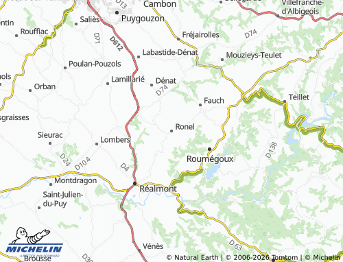 MICHELIN Ronel map - ViaMichelin