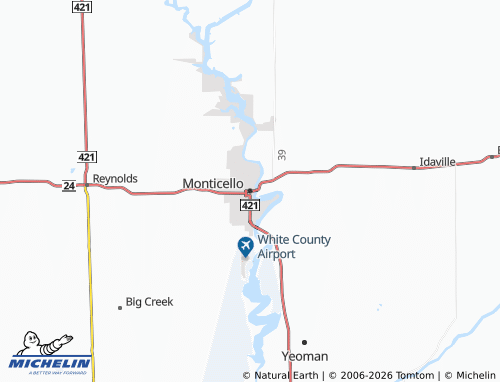Carte MICHELIN Monticello - ViaMichelin