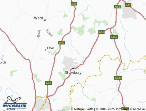 Mappa MICHELIN Moreton Corbet and Lee Brockhurst - ViaMichelin