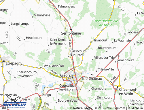 Mapa MICHELIN Éragny-sur-Epte - ViaMichelin