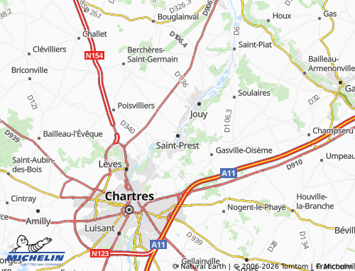 MICHELIN Saint-Prest map - ViaMichelin