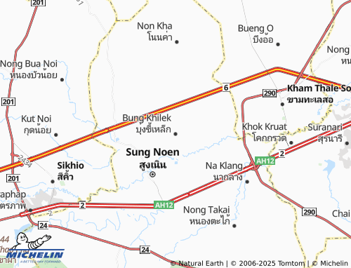 MICHELIN Bung Khilek map - ViaMichelin