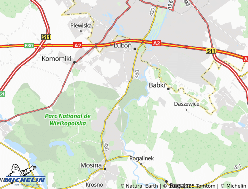 MICHELIN Łęczyca map - ViaMichelin