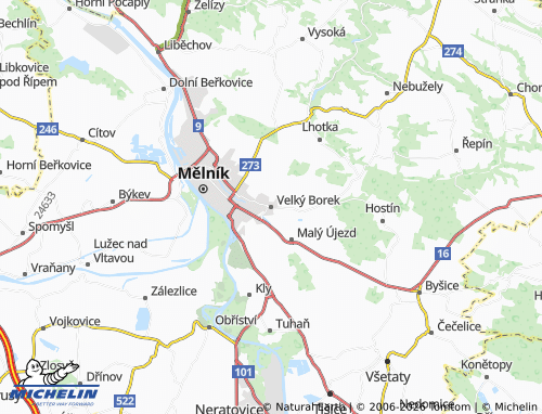 Mappa MICHELIN Velký Borek - ViaMichelin