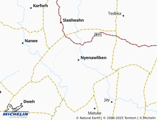 MICHELIN Nyenawliken map - ViaMichelin