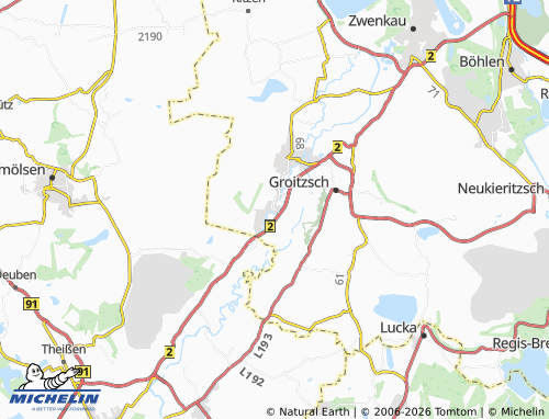 MICHELIN Elstertrebnitz map - ViaMichelin