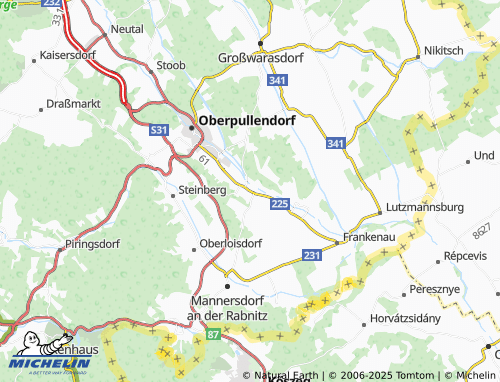 Carte MICHELIN Unterpullendorf - ViaMichelin