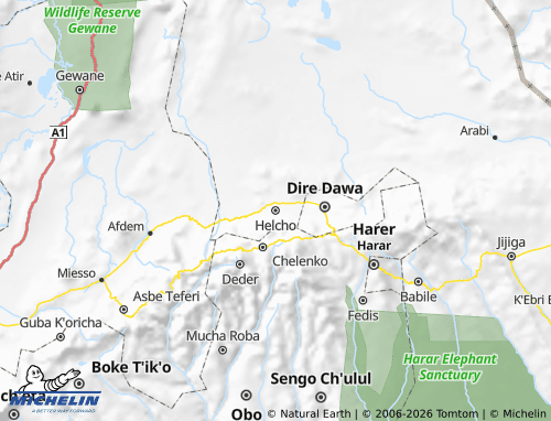 MICHELIN-Landkarte Dire Dawa Issa - ViaMichelin