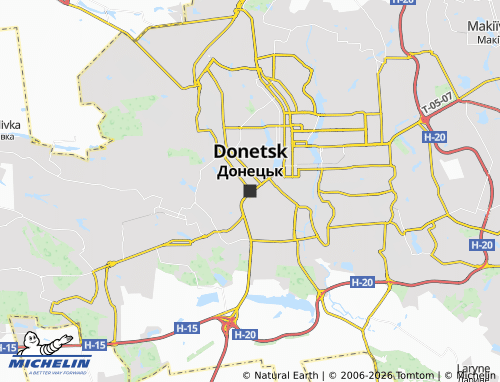 MICHELIN Donetsk map - ViaMichelin