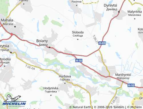 Mappa MICHELIN Prypruttia - ViaMichelin