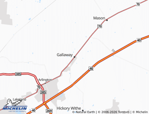 Mapa MICHELIN Gallaway - ViaMichelin