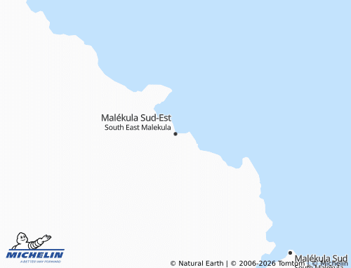 Carte MICHELIN Malékula Sud-Est - ViaMichelin