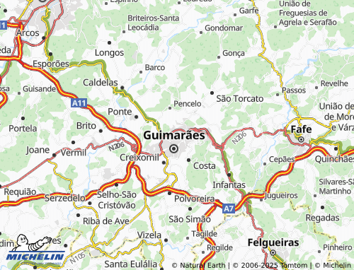 Mappa MICHELIN Azurém - ViaMichelin