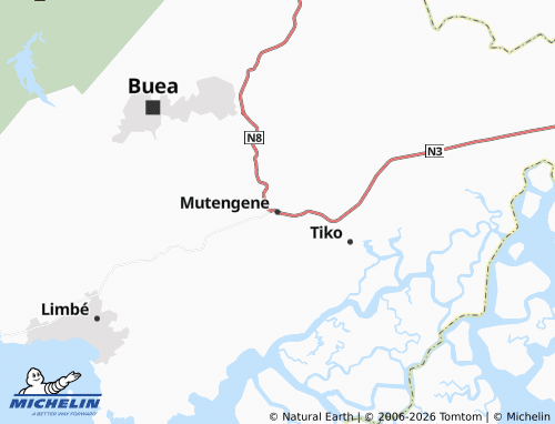 MICHELIN Mutengene map - ViaMichelin