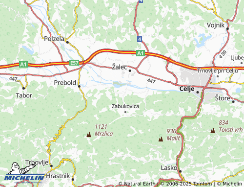 MICHELIN Griže map - ViaMichelin
