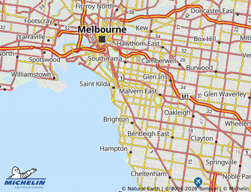 Carte MICHELIN Ripponlea - ViaMichelin