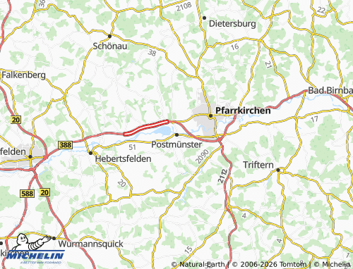 MICHELIN Postmünster map - ViaMichelin
