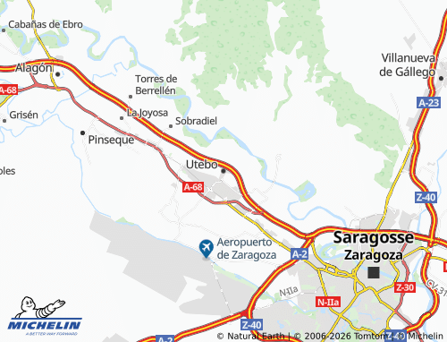 Mapa MICHELIN Utebo - ViaMichelin