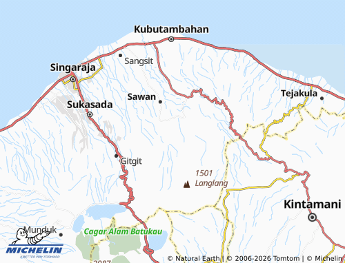 MICHELIN Sekumpul map - ViaMichelin