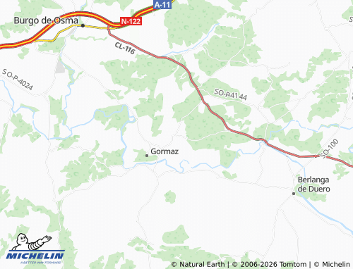 MICHELIN Quintanas de Gormaz map - ViaMichelin