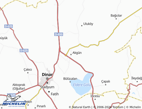 MICHELIN Akgün map - ViaMichelin