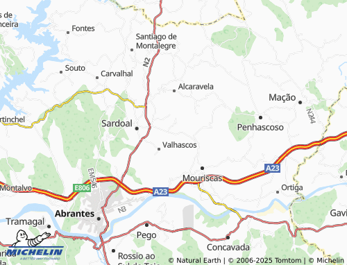 MICHELIN Cabeça das Mós map - ViaMichelin
