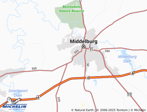 MICHELIN Middelburg Extension 25 map - ViaMichelin