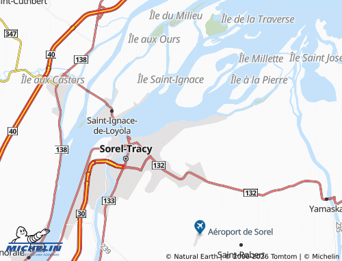 MICHELIN-Landkarte Sainte-Anne-de-Sorel - ViaMichelin