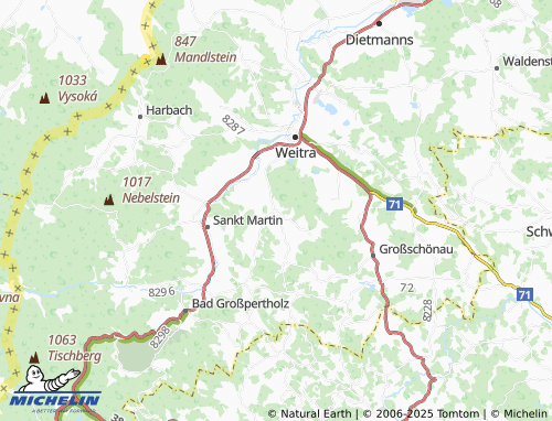 MICHELIN-Landkarte Sankt Wolfgang - ViaMichelin