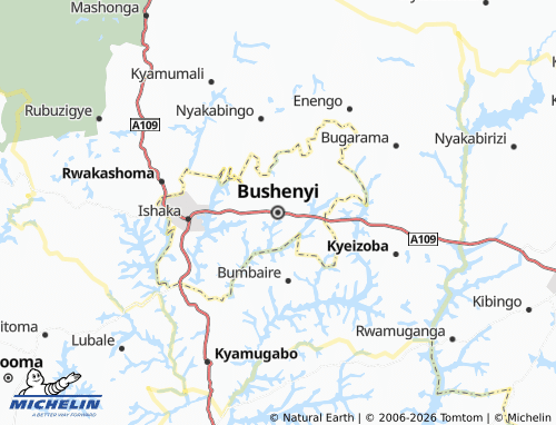Mappa MICHELIN Bushenyi - ViaMichelin
